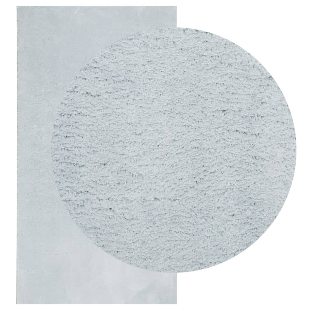 Teppich HUARTE Kurzflor Weich und Waschbar Blau 80x150 cm