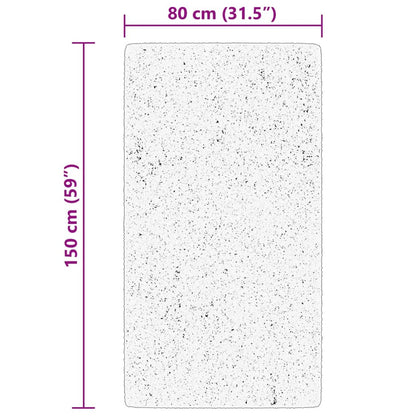 Teppich HUARTE Kurzflor Weich und Waschbar Blau 80x150 cm