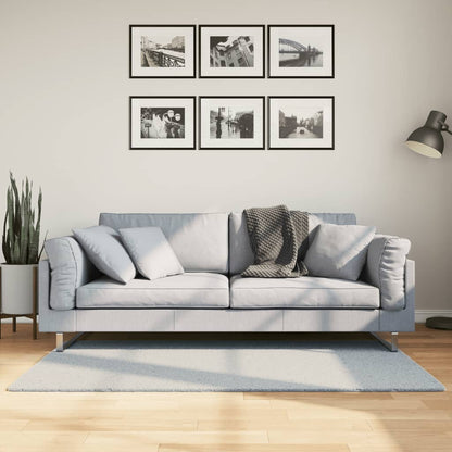 Teppich HUARTE Kurzflor Weich und Waschbar Blau 80x150 cm