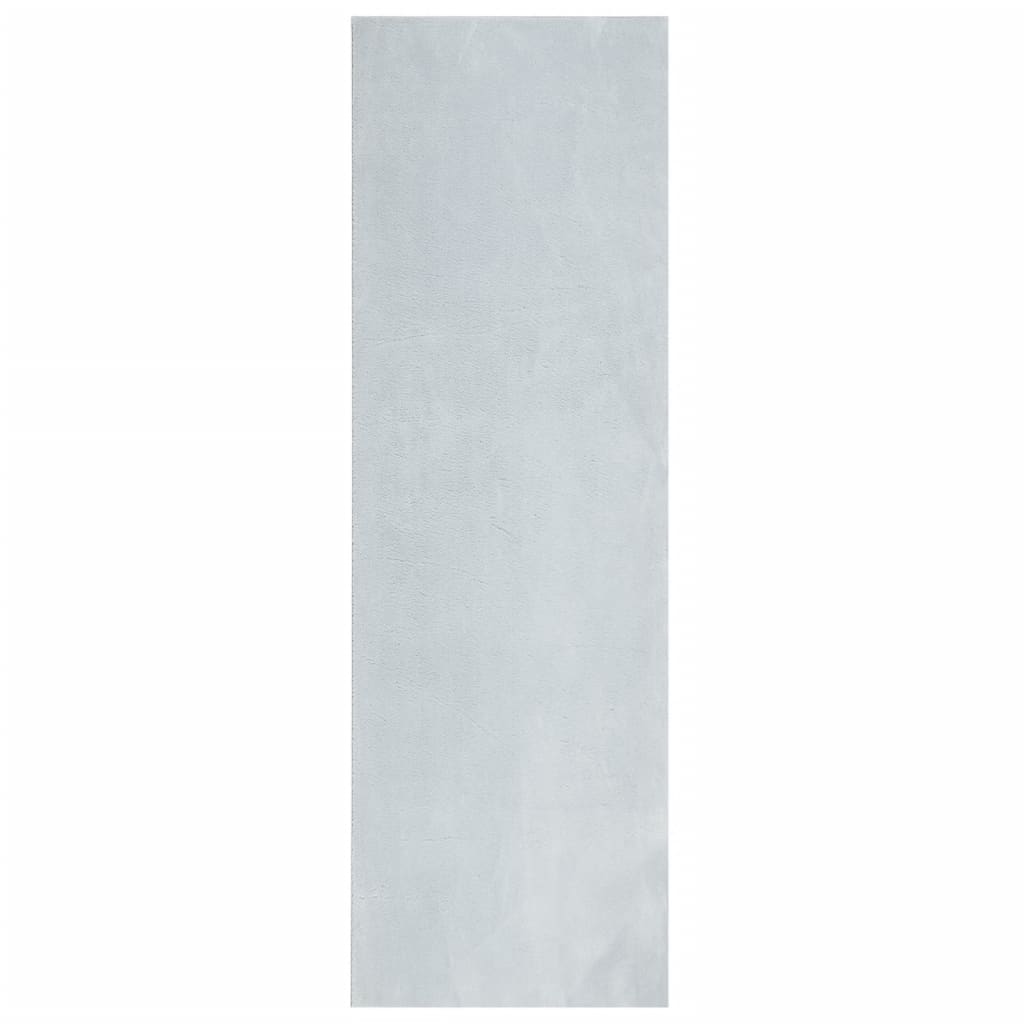 Teppich HUARTE Kurzflor Weich und Waschbar Blau 80x250 cm