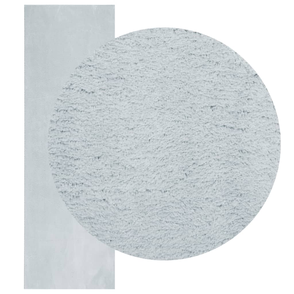 Teppich HUARTE Kurzflor Weich und Waschbar Blau 80x250 cm