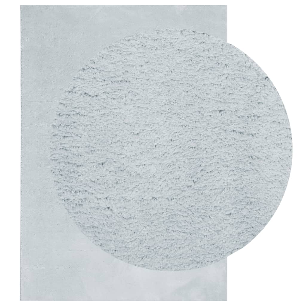 Teppich HUARTE Kurzflor Weich und Waschbar Blau 120x170 cm