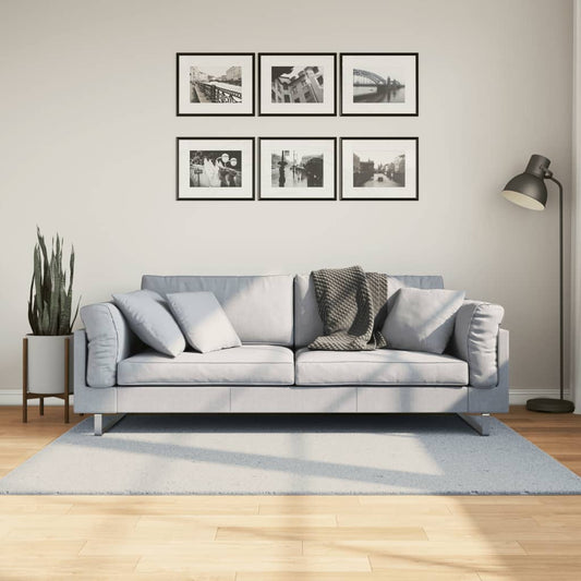 Teppich HUARTE Kurzflor Weich und Waschbar Blau 120x170 cm