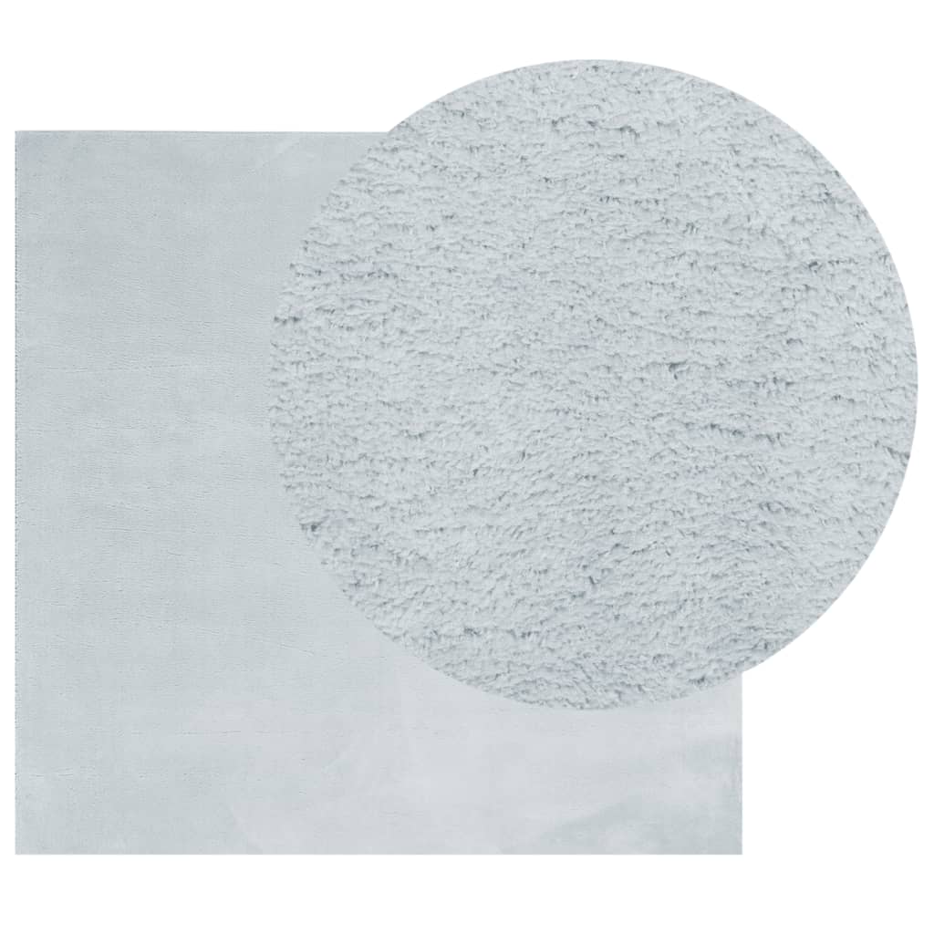 Teppich HUARTE Kurzflor Weich und Waschbar Blau 200x200 cm