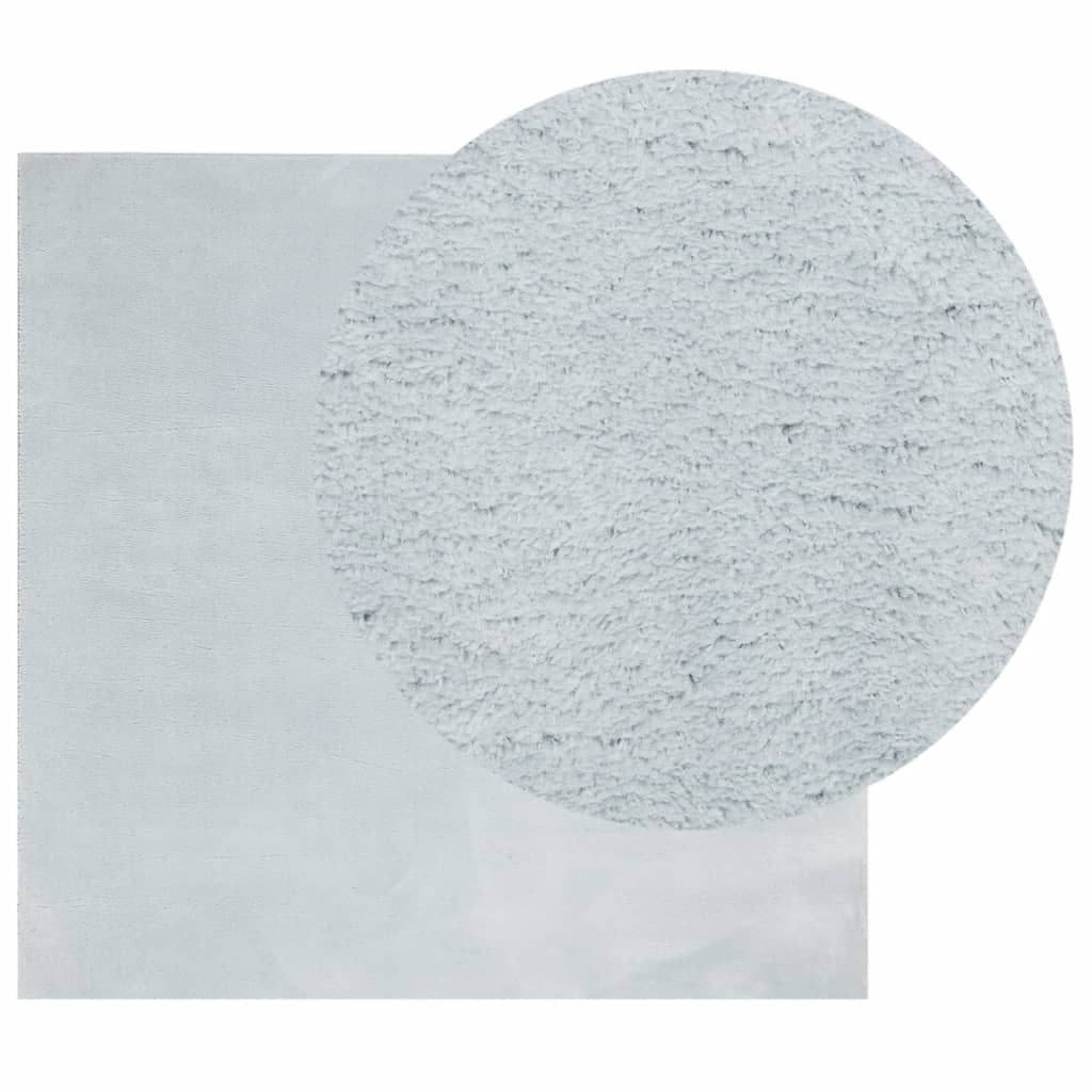 Teppich HUARTE Kurzflor Weich und Waschbar Blau 240x240 cm