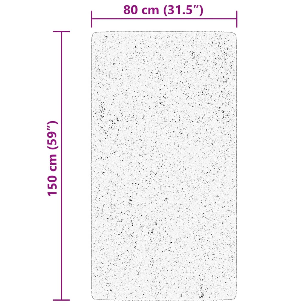 Teppich HUARTE Kurzflor Weich und Waschbar Blassrosa 80x150 cm