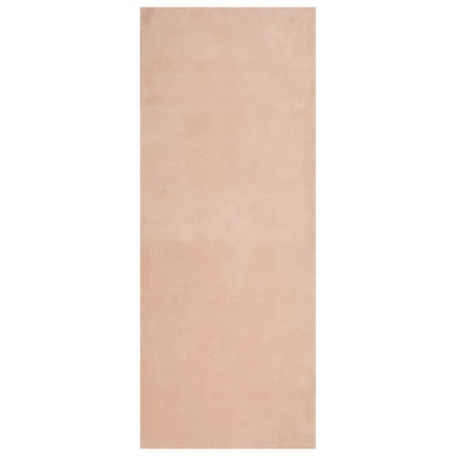 Teppich HUARTE Kurzflor Weich und Waschbar Blassrosa 80x200 cm