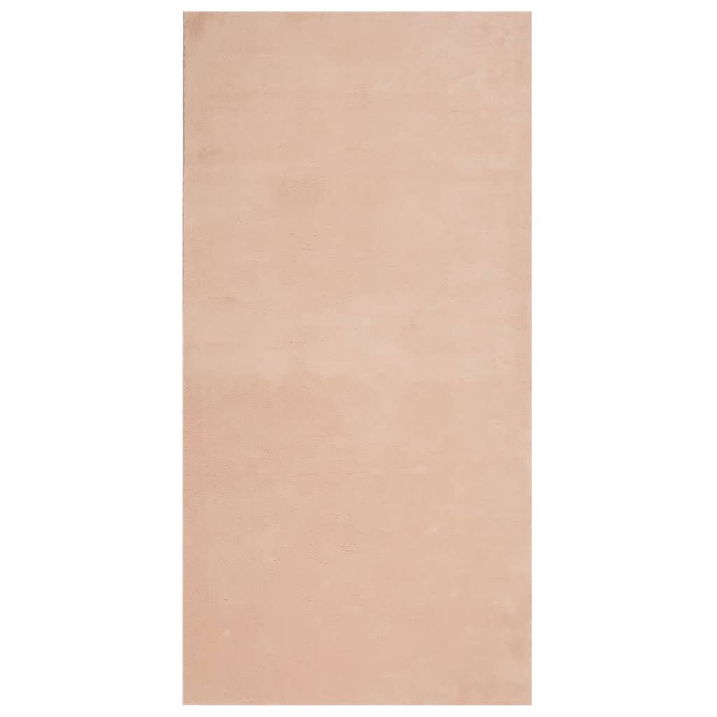 Teppich HUARTE Kurzflor Weich und Waschbar Blassrosa 100x200 cm