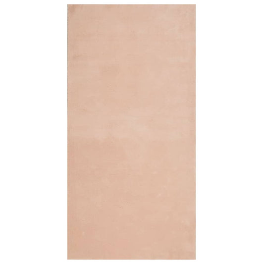 Teppich HUARTE Kurzflor Weich und Waschbar Blassrosa 100x200 cm