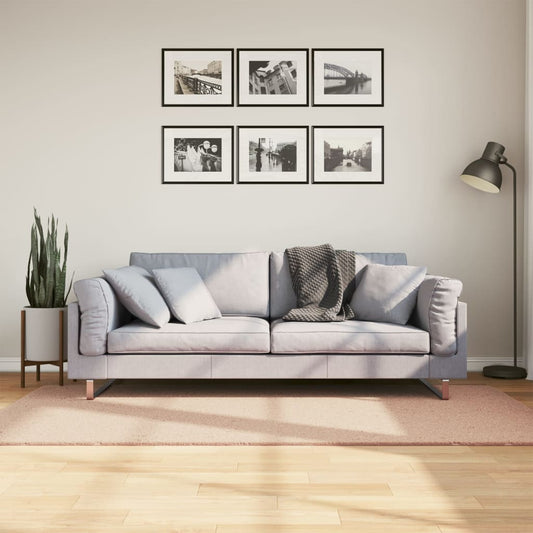 Teppich HUARTE Kurzflor Weich und Waschbar Blassrosa 100x200 cm
