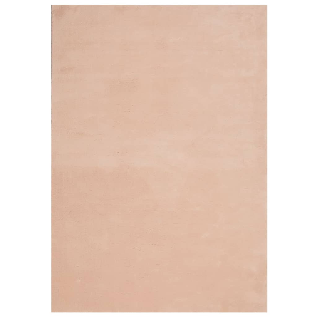 Teppich HUARTE Kurzflor Weich und Waschbar Blassrosa 120x170 cm