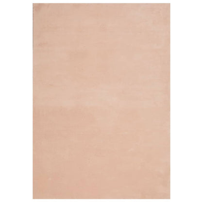 Teppich HUARTE Kurzflor Weich und Waschbar Blassrosa 120x170 cm
