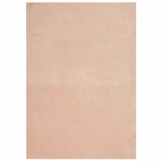 Teppich HUARTE Kurzflor Weich und Waschbar Blassrosa 140x200 cm