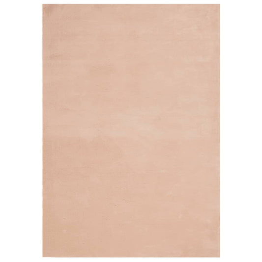 Teppich HUARTE Kurzflor Weich und Waschbar Blassrosa 160x230 cm