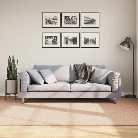 Teppich HUARTE Kurzflor Weich und Waschbar Blassrosa 160x230 cm