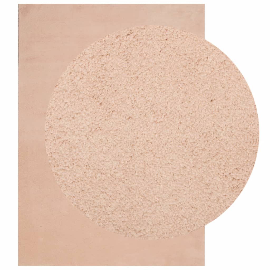 Teppich HUARTE Kurzflor Weich und Waschbar Blassrosa 200x280 cm