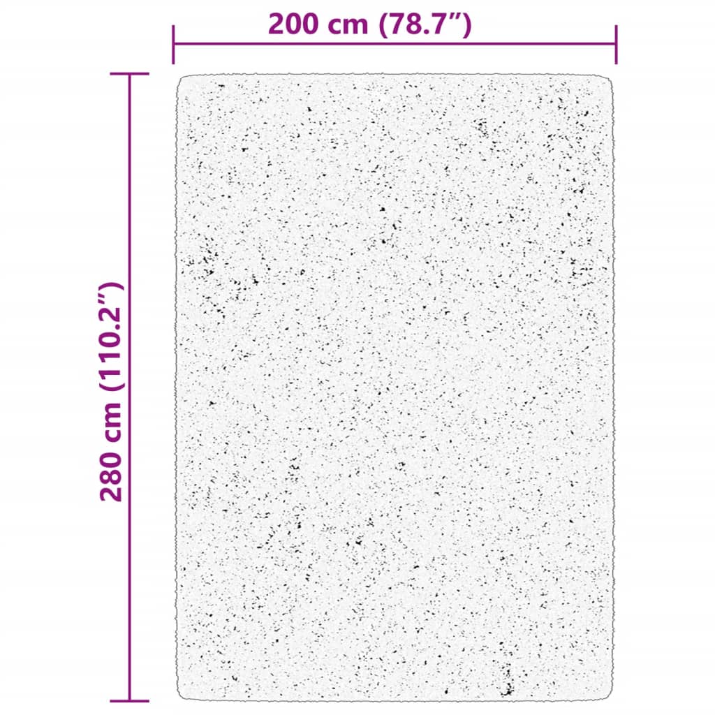 Teppich HUARTE Kurzflor Weich und Waschbar Blassrosa 200x280 cm
