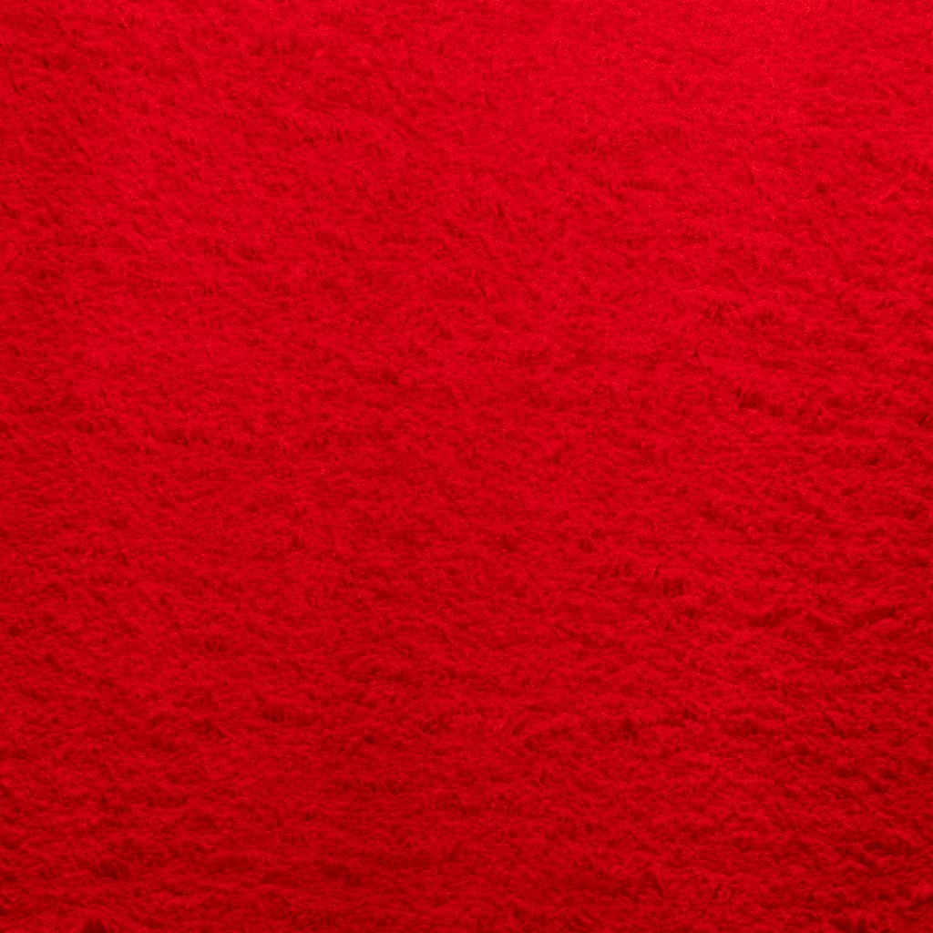 Teppich HUARTE Kurzflor Weich und Waschbar Rot 140x200 cm