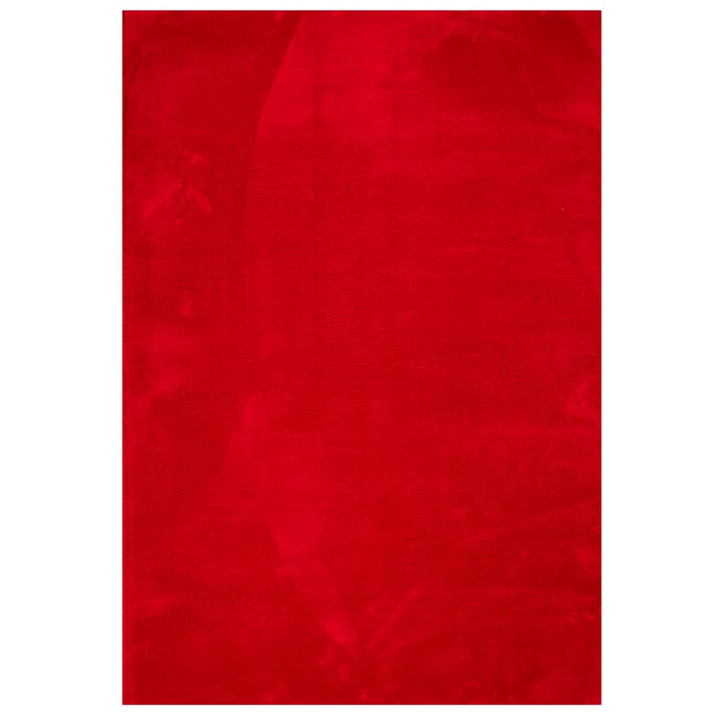 Teppich HUARTE Kurzflor Weich und Waschbar Rot 160x230 cm