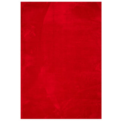 Teppich HUARTE Kurzflor Weich und Waschbar Rot 160x230 cm