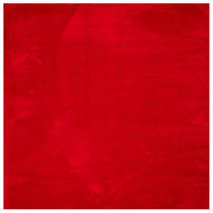 Teppich HUARTE Kurzflor Weich und Waschbar Rot 200x200 cm