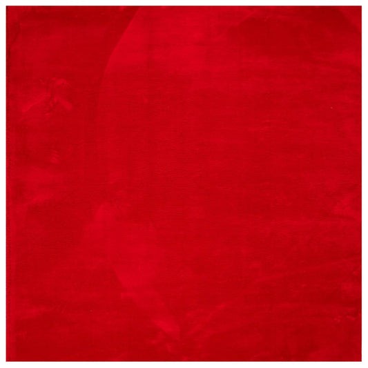 Teppich HUARTE Kurzflor Weich und Waschbar Rot 200x200 cm