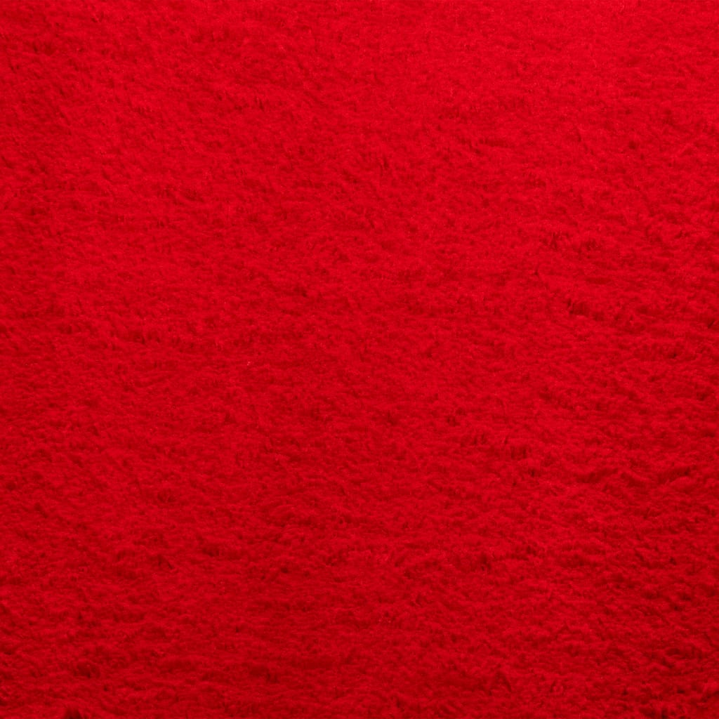 Teppich HUARTE Kurzflor Weich und Waschbar Rot 200x200 cm
