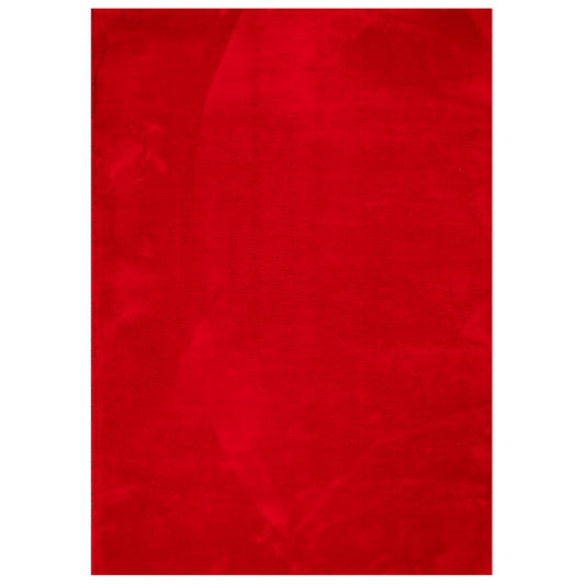Teppich HUARTE Kurzflor Weich und Waschbar Rot 240x340 cm
