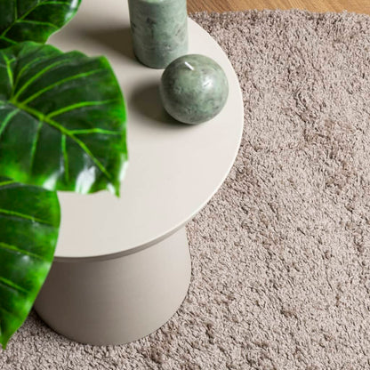 Shaggy-Teppich PAMPLONA Hochflor Modern Beige 80x150 cm