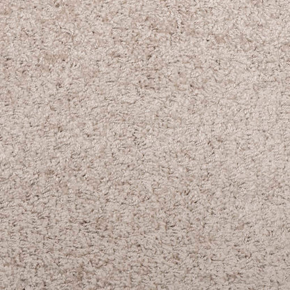 Shaggy-Teppich PAMPLONA Hochflor Modern Beige Ø 80 cm
