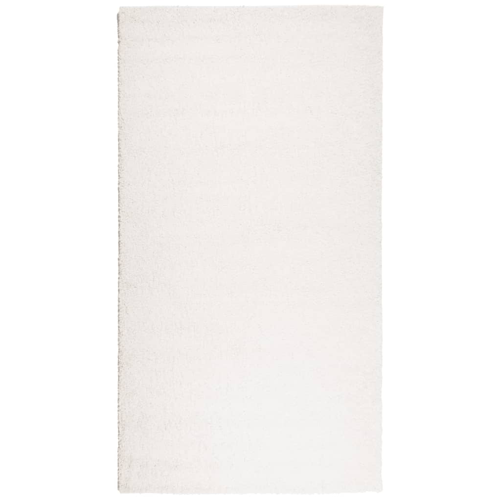Teppich Shaggy Hochflor Modern Creme 60x110 cm