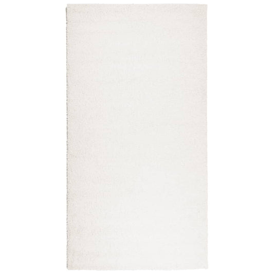 Teppich Shaggy Hochflor Modern Creme 80x150 cm