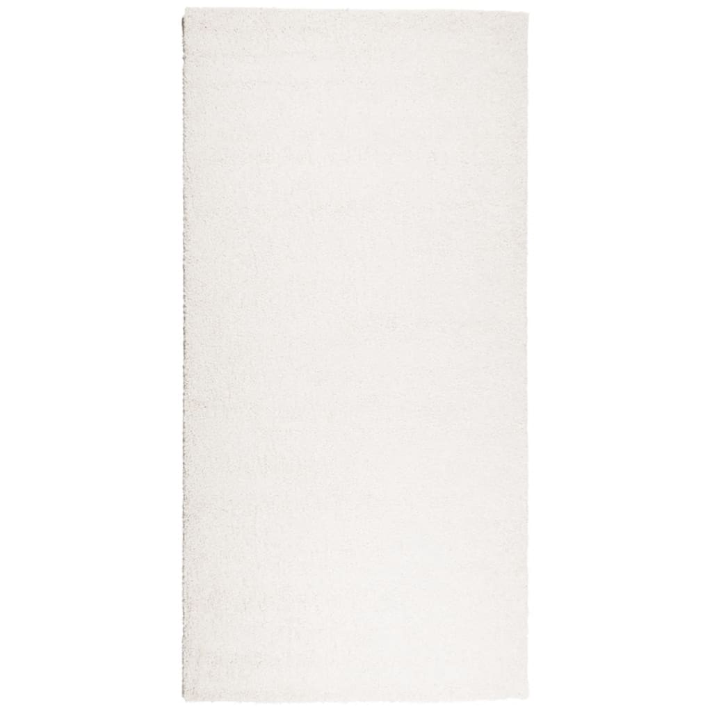 Shaggy-Teppich PAMPLONA Hochflor Modern Creme 100x200 cm