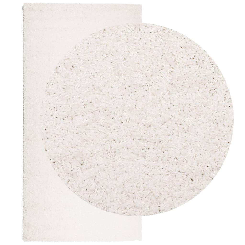 Shaggy-Teppich PAMPLONA Hochflor Modern Creme 100x200 cm