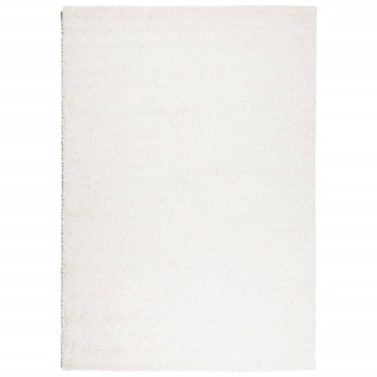Teppich Shaggy Hochflor Modern Creme 120x170 cm
