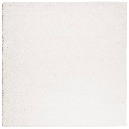 Teppich Shaggy Hochflor Modern Creme 160x160 cm