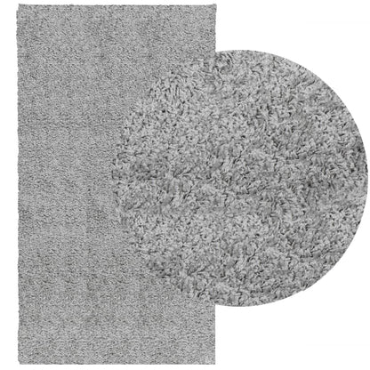 Shaggy-Teppich PAMPLONA Hochflor Modern Grau 60x110 cm