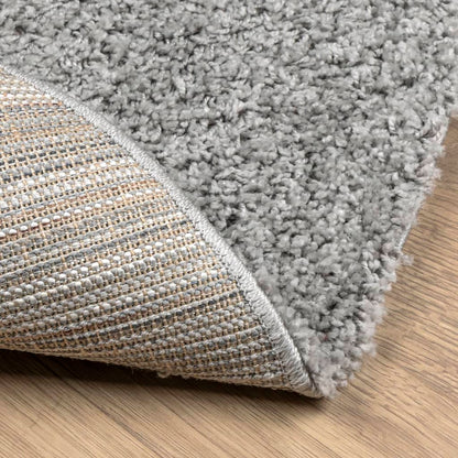 Shaggy-Teppich PAMPLONA Hochflor Modern Grau Ø 120 cm