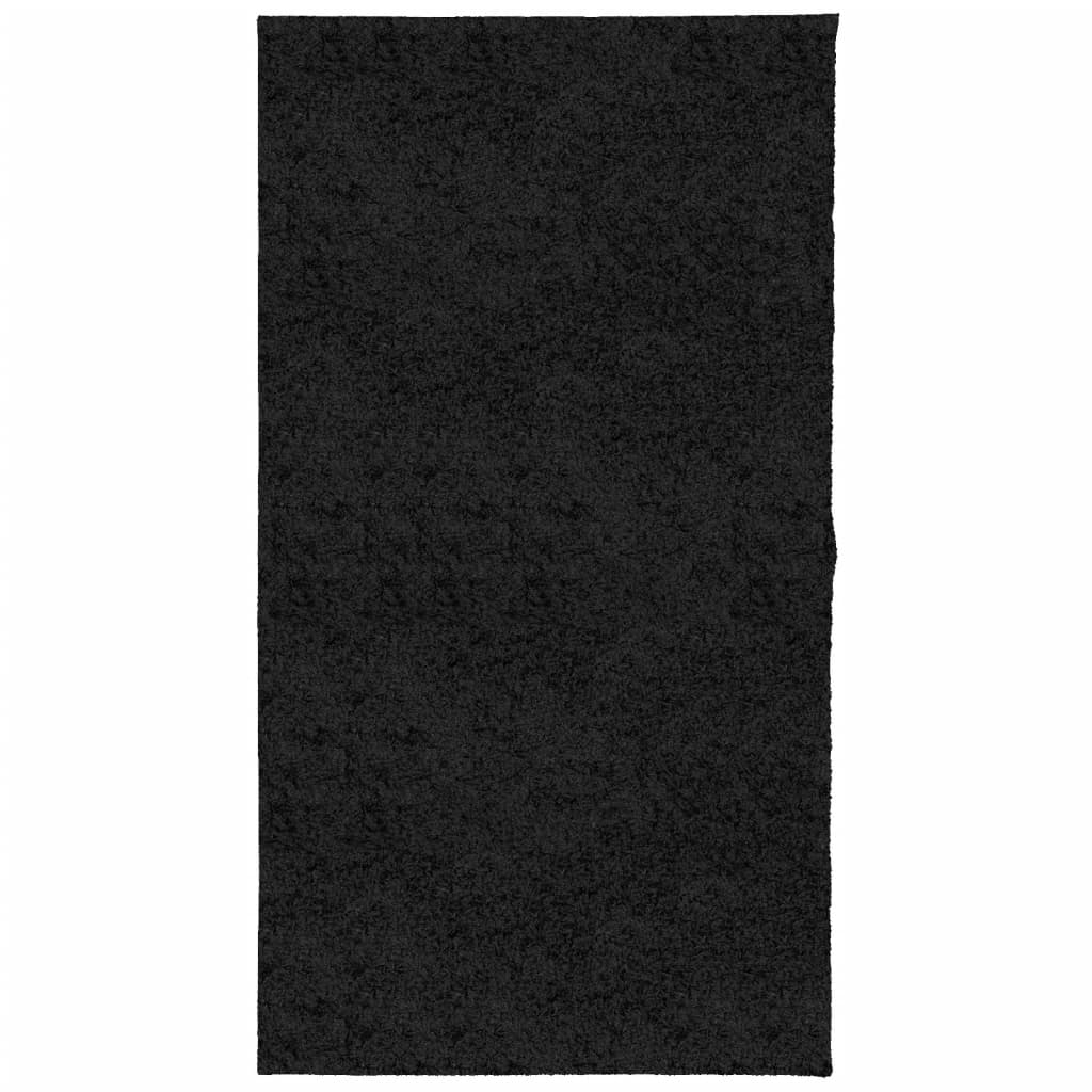 Shaggy-Teppich PAMPLONA Hochflor Modern Schwarz 80x150 cm