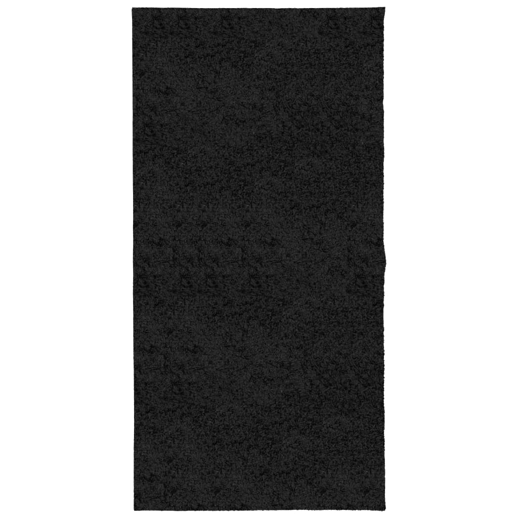 Shaggy-Teppich PAMPLONA Hochflor Modern Schwarz 100x200 cm