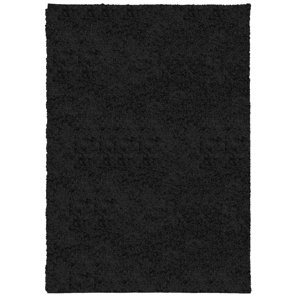 Shaggy-Teppich PAMPLONA Hochflor Modern Schwarz 120x170 cm