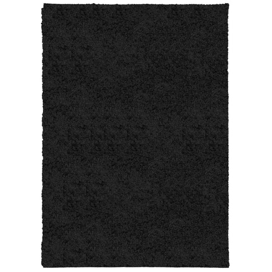Shaggy-Teppich PAMPLONA Hochflor Modern Schwarz 120x170 cm