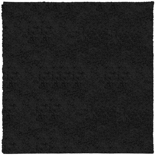Shaggy-Teppich PAMPLONA Hochflor Modern Schwarz 160x160 cm