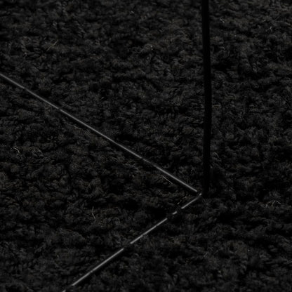 Shaggy-Teppich PAMPLONA Hochflor Modern Schwarz 160x230 cm