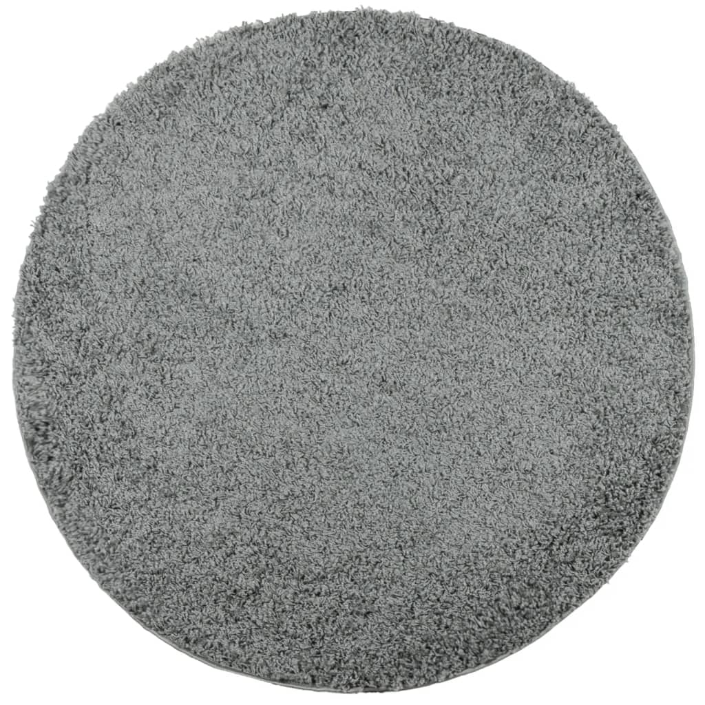 Teppich Shaggy Hochflor Modern Grün Ø 120 cm