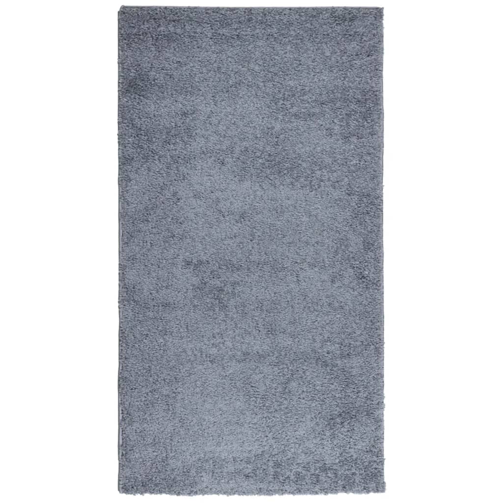 Teppich Shaggy Hochflor Modern Blau 80x150 cm
