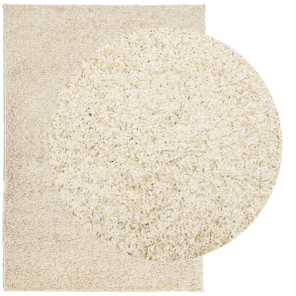Shaggy-Teppich PAMPLONA Hochflor Modern Golden 140x200 cm
