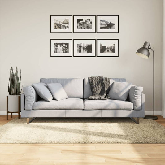 Shaggy-Teppich PAMPLONA Hochflor Modern Golden 140x200 cm