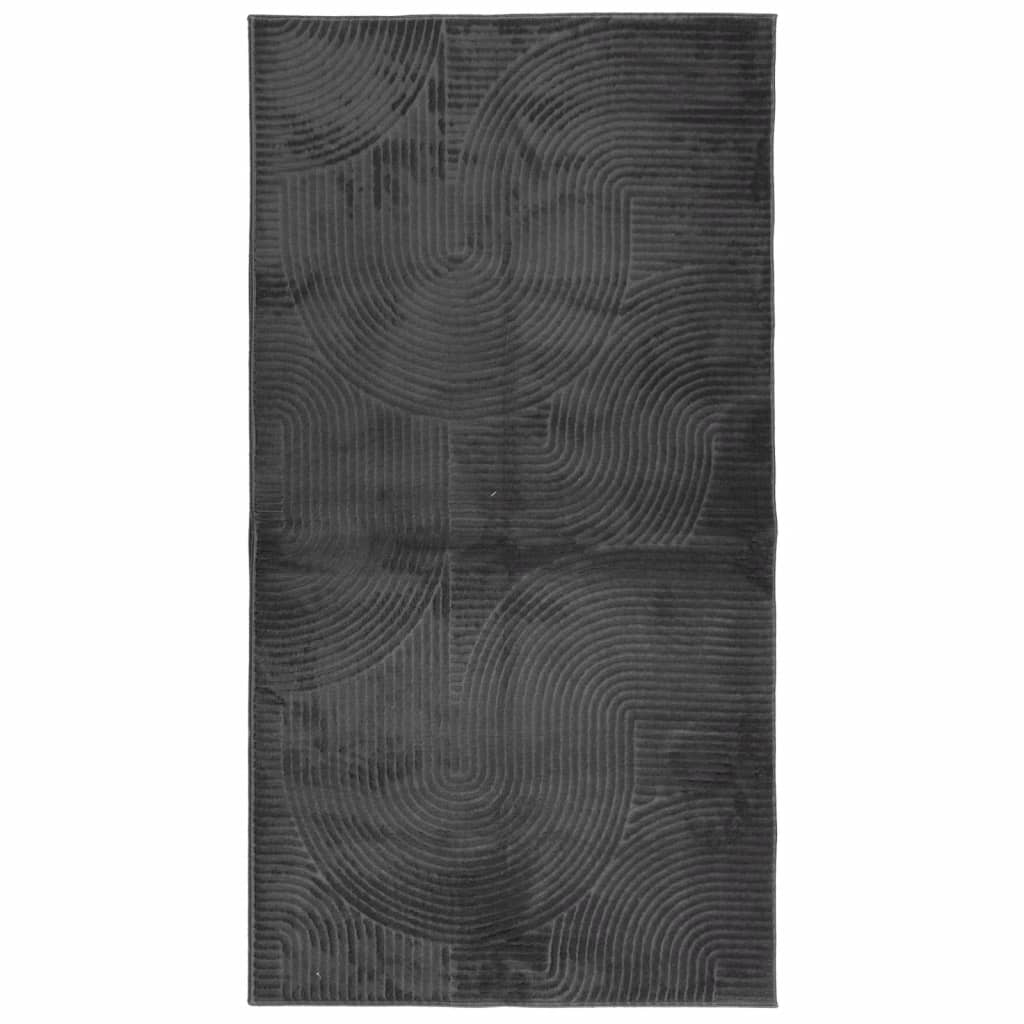 Teppich IZA Kurzflor Skandi-Stil Anthrazit 80x150 cm