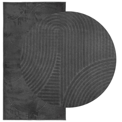 Teppich IZA Kurzflor Skandi-Stil Anthrazit 80x150 cm